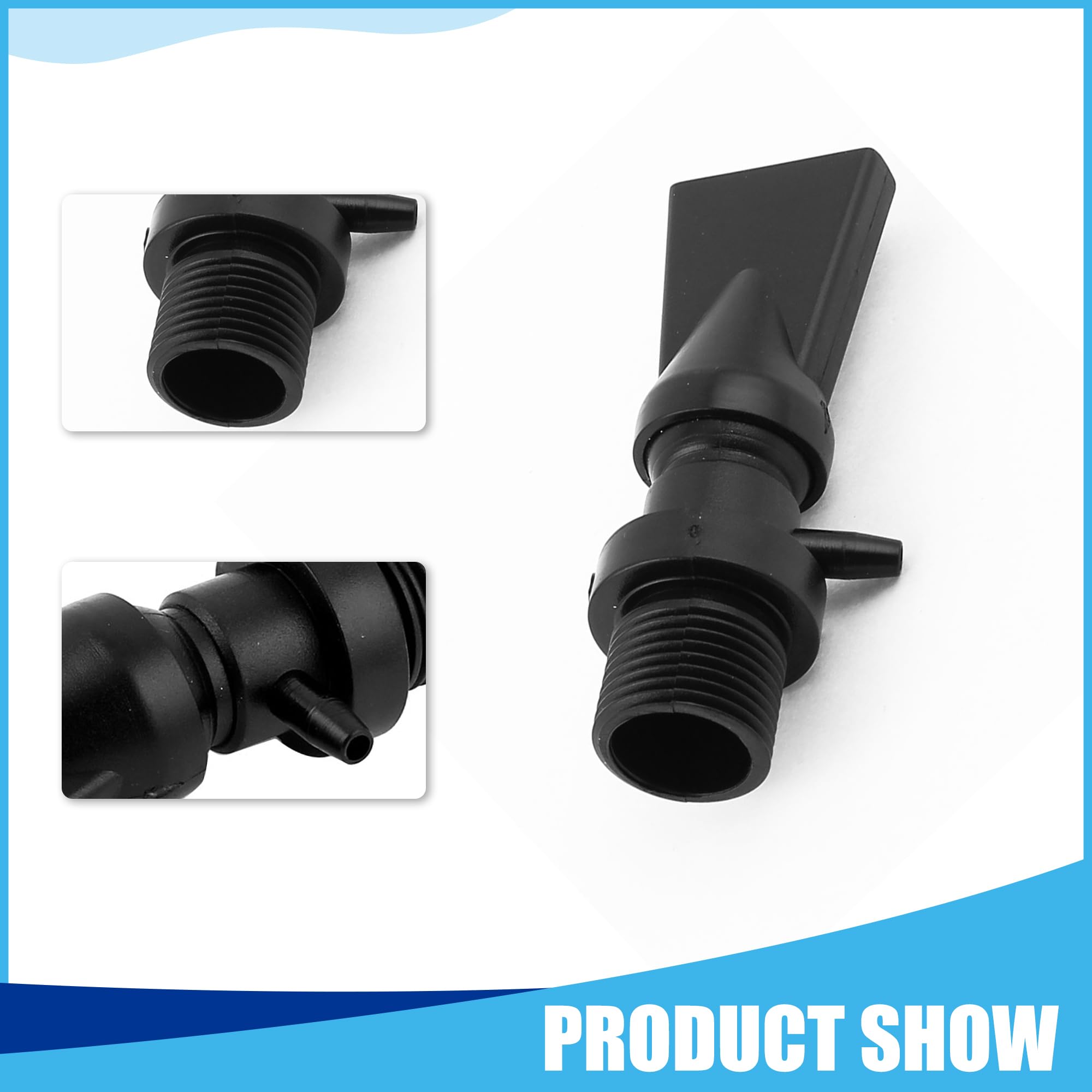 CAPASTEC Aquarium Nozzle Water Outlet,Plastic Aquarium Pump Duckbill Nozzle Water Outlet Return Pipe Plumbing for Aquarium Fish Tank(Black) - Image 2