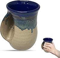 Vista 13 de Clay in Motion - Taza calentadora de manos para diestros, diseño Ocean Tide