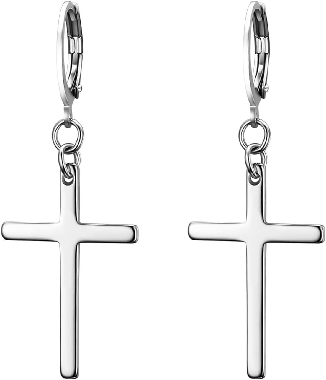 Cross Dangling Stud Earrings