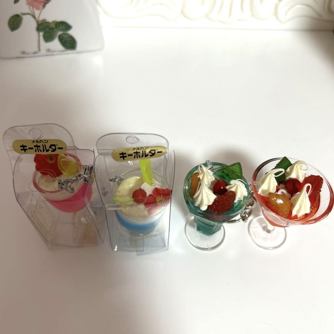Amazon.co.jp: レトロ 喫茶店 パフェキーホルダー 食品サンプル 昭和