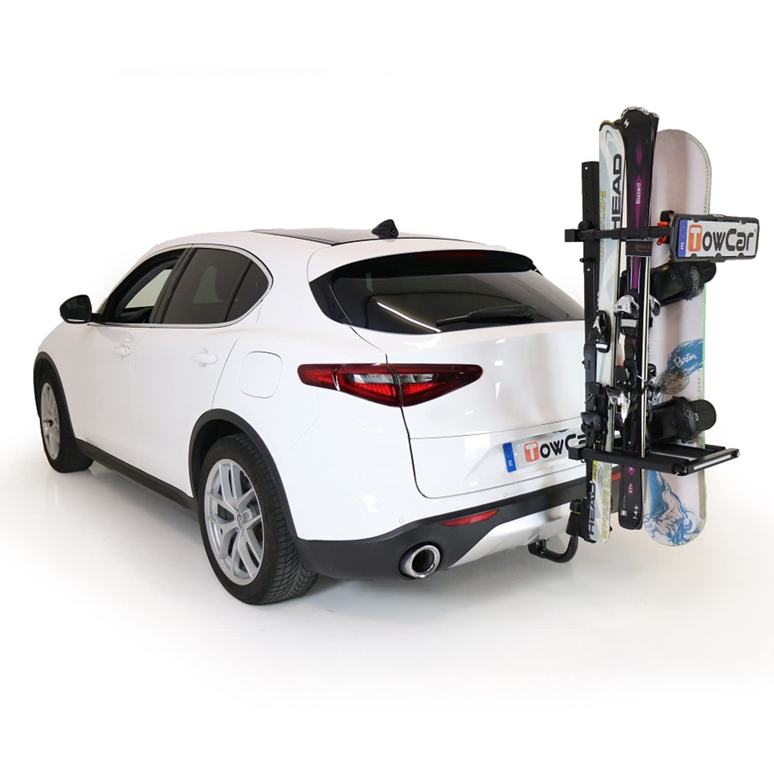 CERLER von TOWCAR - Vertikaler Ski & Snowboardträger für Anhängerkupplung