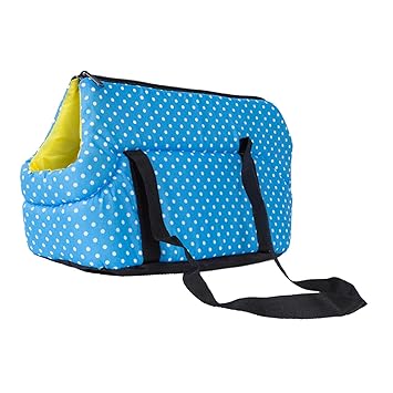 Aswadh Dog Carrier Bag Cozy Sling Tote Soft Sided for Pet Cat Puppy Small Blue