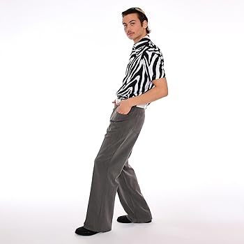 Dorothy Zudora Mens Gray Western Wide Leg Pants Stretch