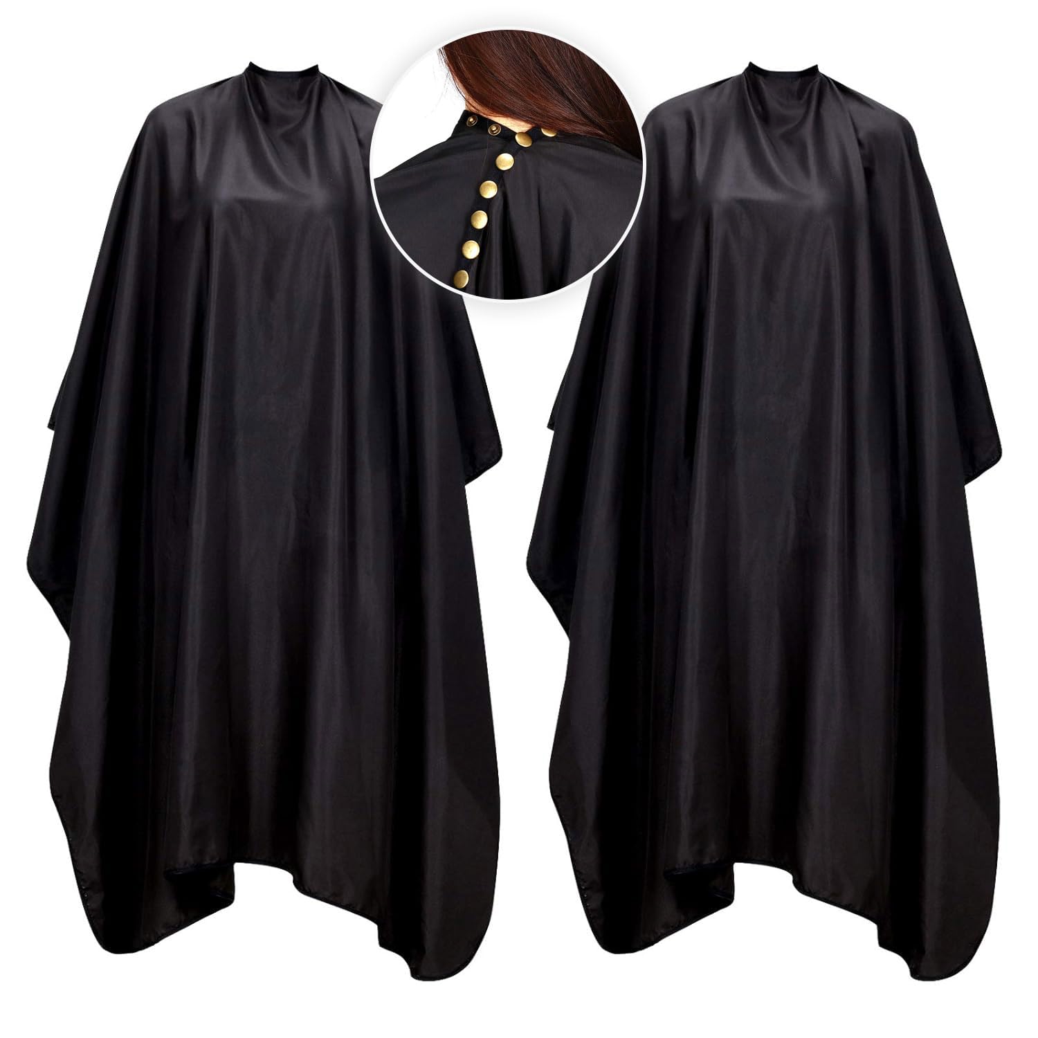 Oak Leaf Hair Cutting Capes, Water-resistant & Antistatic Salon Haircut Capes with Snap Closure for Styling, 57x67 Inches, Pack of 2