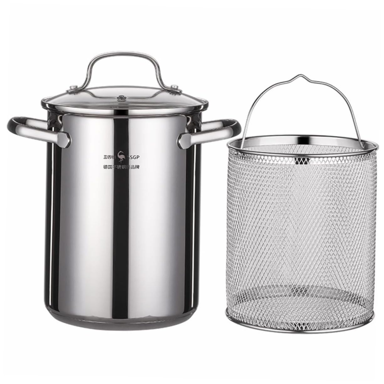 SMASOLO 1 set Japanese Style Deep Fryer Pan Stainless Steel Tempura Frying Pot Kitchen Supply for Home Restaurant Use Efficient Heat Conductor for Quick Cooking