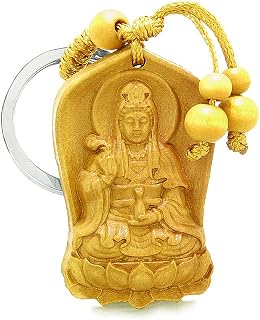 Magic Human Keychain for Good Luck and Fortune - Kwan Yin Quan Key Ring - Gracious Miraculous Buddha - Feng Shui Lucky Charms