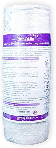 Miniatura 8 de Almohada ajustable de espuma viscoelástica para el cuello Tela de enfriamiento Queen