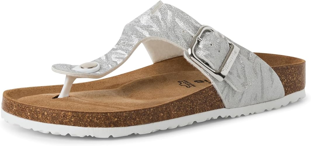 Tamaris Dames 1-27522-42 slipper, Silver Struct, 38 EU, Zilverkleurige structuur, 38 EU Tamaris Dames 1-27522-42 slipper, Silver Struct, 38 EU, Zilverkleurige structuur, 38 EU