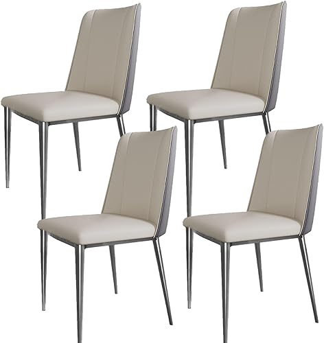 Miniatura 17 de JKGHK Sillas de comedor, sillas de cocina sin brazos con respaldo curvo, silla de vestíbulo tapizada, sillas de sala de estar tapizadas de cuero