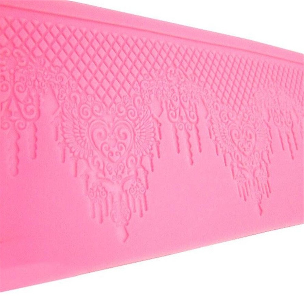 Tappetino In Silicone Per Pasticceria Con Motivo Pizzo - Stampo Per Torta, Fondente E Cioccolato - 30x10 Cm - Resistente Al Calore