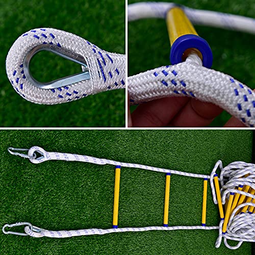 Échelle de secours d'urgence portable et robuste en corde de nylon pour maison et appartement - 3