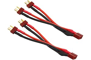 T-Plug Parallel Connector for RC Lipo Battery (1 Female to 2 Male)
