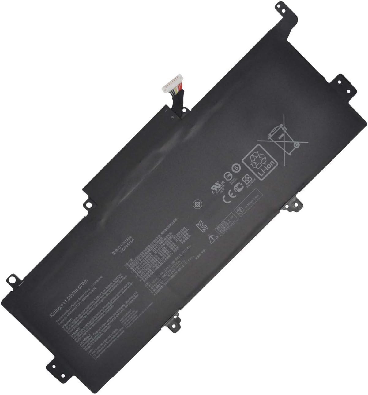 C31N1602 C31N16O2 0B200-02090000 Laptop Battery Replacement for Asus ZenBook U3000U UX330 UX330U UX330UA UX330UAK UX330UA-1A UX330UA-1B UX330UA-1C UX330UA-FB018R FB161T Series (11.55V 57Wh)