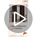Image of Cortina 80-90% Blackout Solid Door Curtains 9 Feet Set of 2 - Thermal Insulated | Curtain for Living Room | Drapes for Bedroom | (9 Feet, Brown)