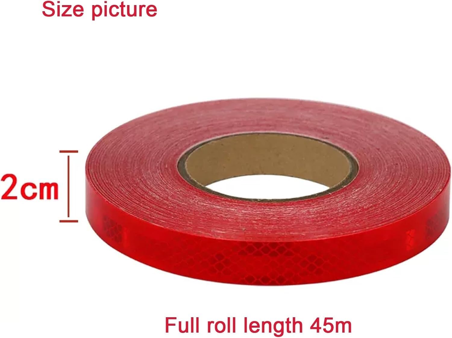 Taśma odblaskowa bezpieczeństwa Taśma samoprzylepna w kształcie diamentu, odblaskowe naklejki dekoracyjne na rower, motocykl, samochód, 147 stóp x 2 cm(Red)