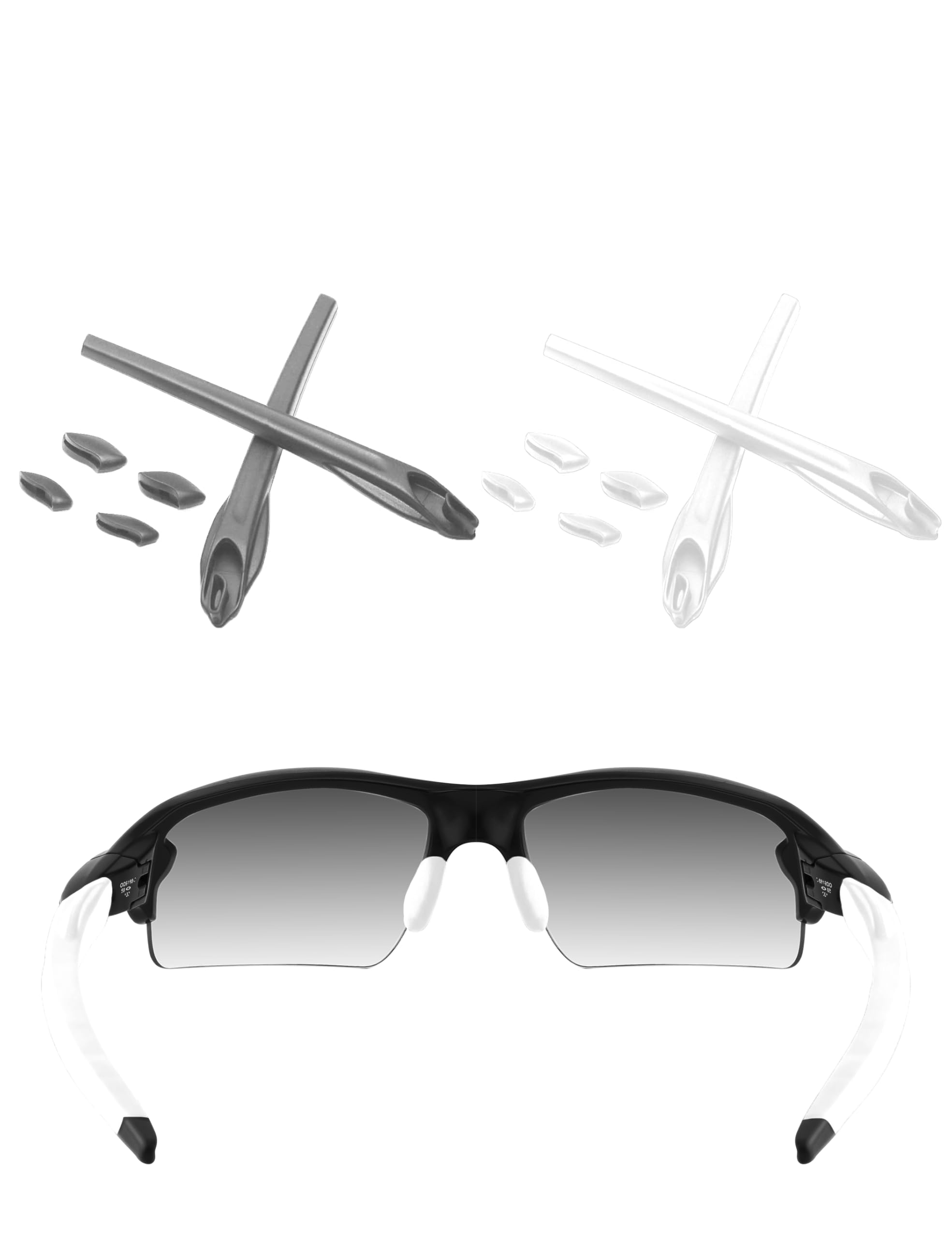 ToughAsNails Replacement Rubber Kits Ear Socks and Nose Pads for Oakley Flak 2.0 XL OO9188/Flak 2.0 OO9295 Sunglasses