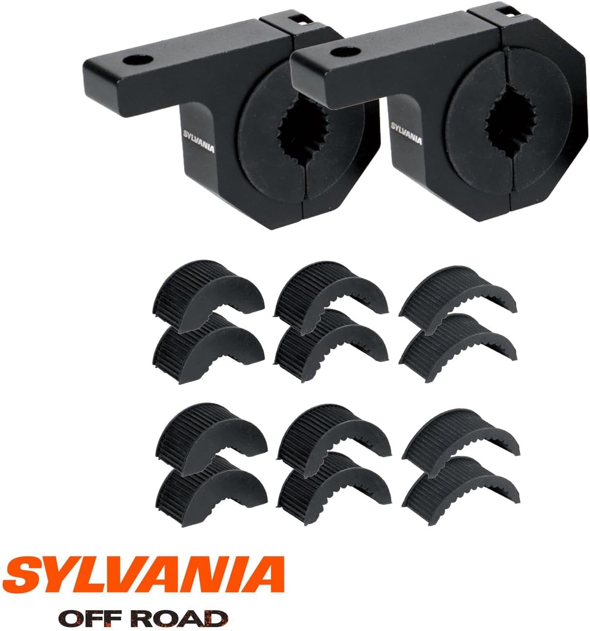 SYLVANIA Universal Bar Mount Bracket Clamp Kit for LED Lights and accesories, Fits Tubes Measuring 1", 1.5", 1.75" & 2" inch Diameter