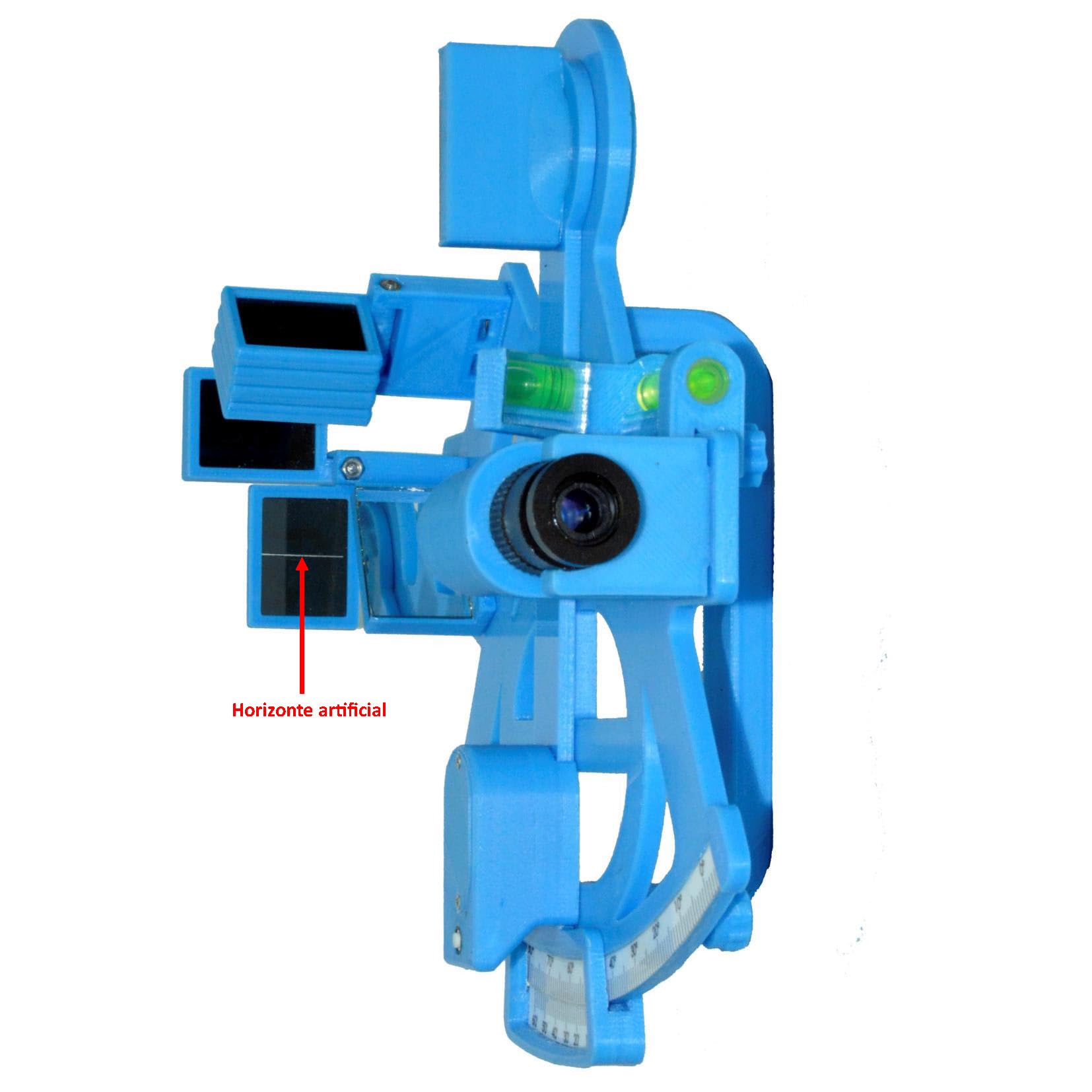 Sestante con Orizzonte Artificiale, Plastica ABS con viti in acciaio inossidabile, Orizzonte artificiale, livello con materiale riflettente al buio