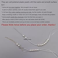 Vista 6 de INSPIRELLE 3000 cuentas redondas sueltas de perlas de imitación de 0.236 in (0.236 in), cuentas espaciadoras sueltas para manualidades, collares