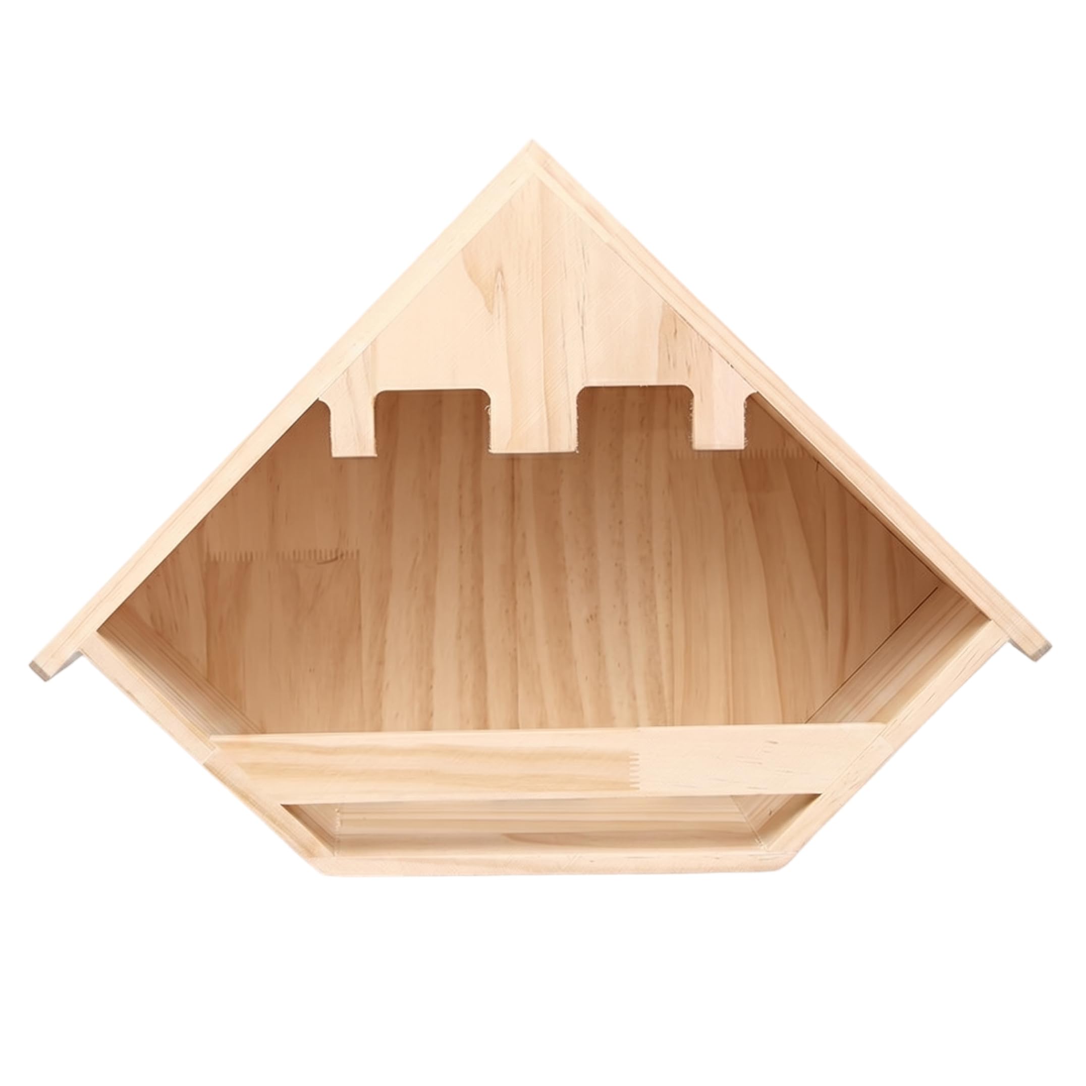 Nichoir à rouge-gorge anti-prédateurs, cabane en bois naturel 14x5.5x10.2 pouces pour nid sécurisé