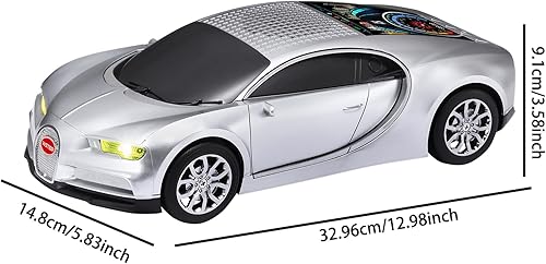 Miniatura 9 de WS-660 Hypercar Replica Altavoz Bluetooth con pantalla LED Starry-Sky, portátil con sonido HD, luz de fiesta LED, emparejamiento TWS, reproducción