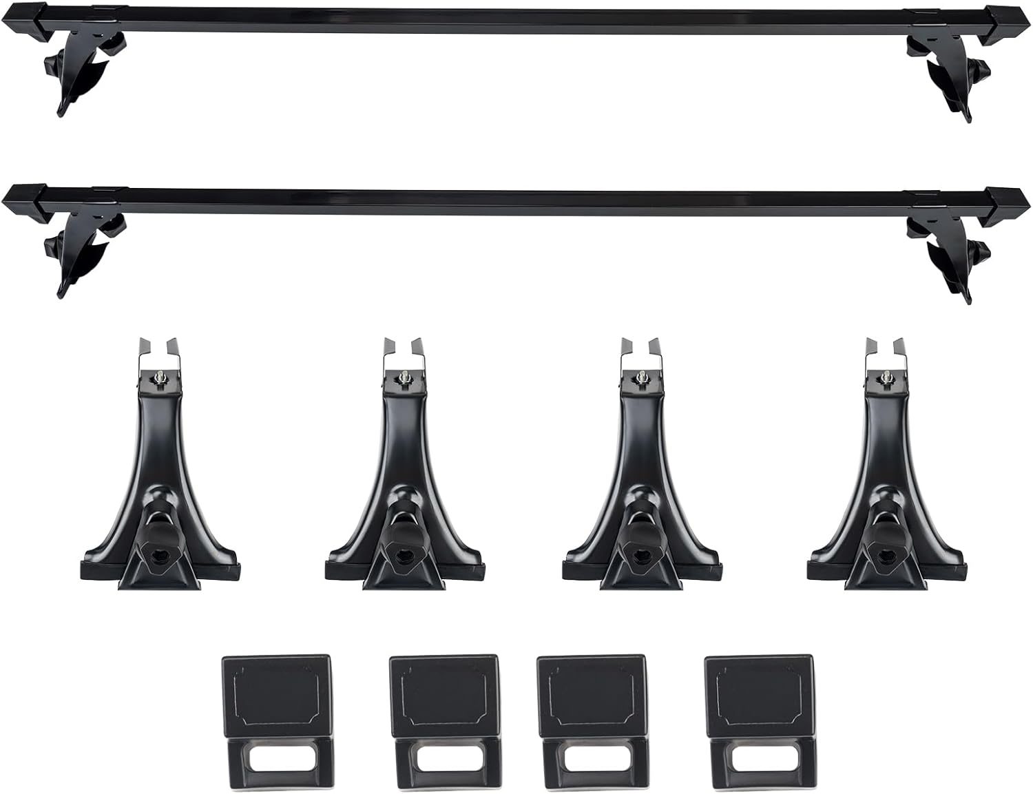 PHILTOP 53" Universal Car Top Roof Rack Cross Bars, Aluminum Cross Rail Roof Rack w/Lock for Cargo Racks Rooftop Luggage Canoe Kayak Bicycle Roof Bag