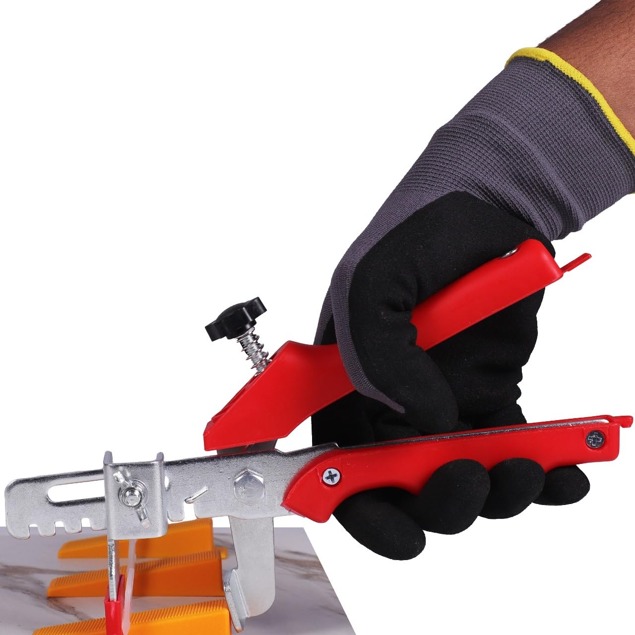 Facile®Tile Leveling Plier Tool – Professional Tiling Installation Hand Tool – Push Pliers for Clips & Wedges System – Floor & Wall Tile Locator Tool – Reusable And Adjustabl.