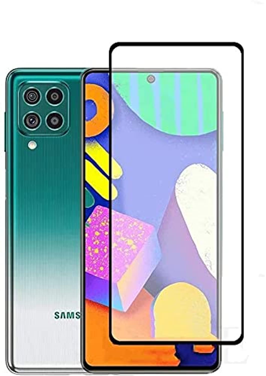 Samsung Galaxy M62 / F62 Screen Protector Glass Full Glue Edge-To-Edge For - Black By Nice.Store.Uae