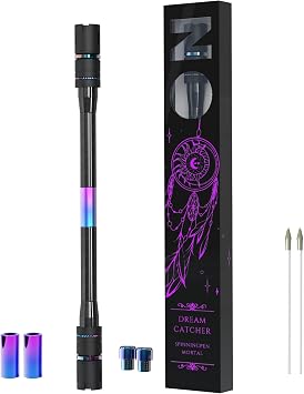 Spinning Pen by Mr.NOPE - Mortal Series Limited Color Version Black Professional Fidget for Tricks, Long, Weighted, Writable, Stress Relief With Balanced Metal Tips