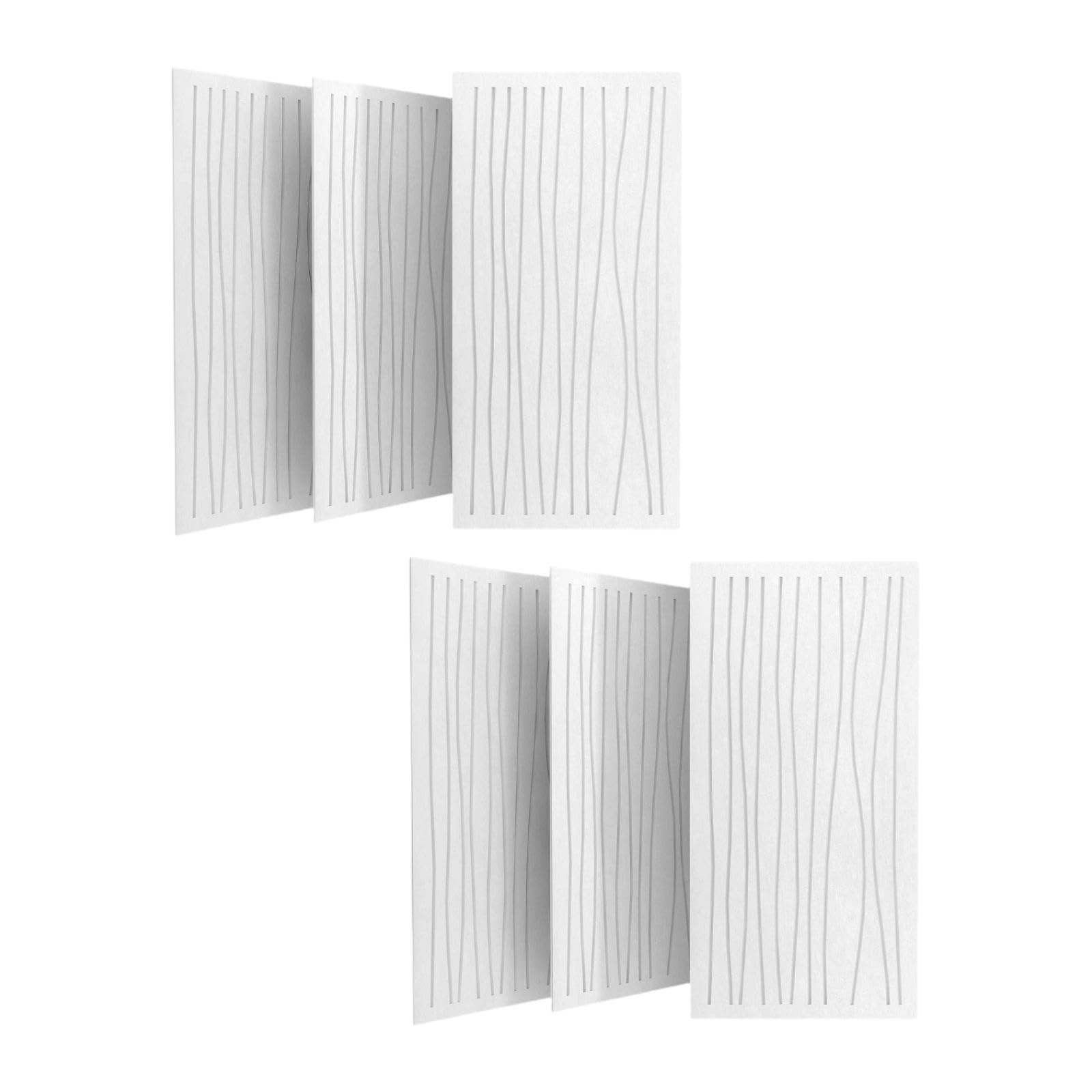 6 Paneles Artísticos Insonorizados para Decoración Moderna, de Fácil Instalación para La Reducción Del Ruido en Oficinas, Blanco