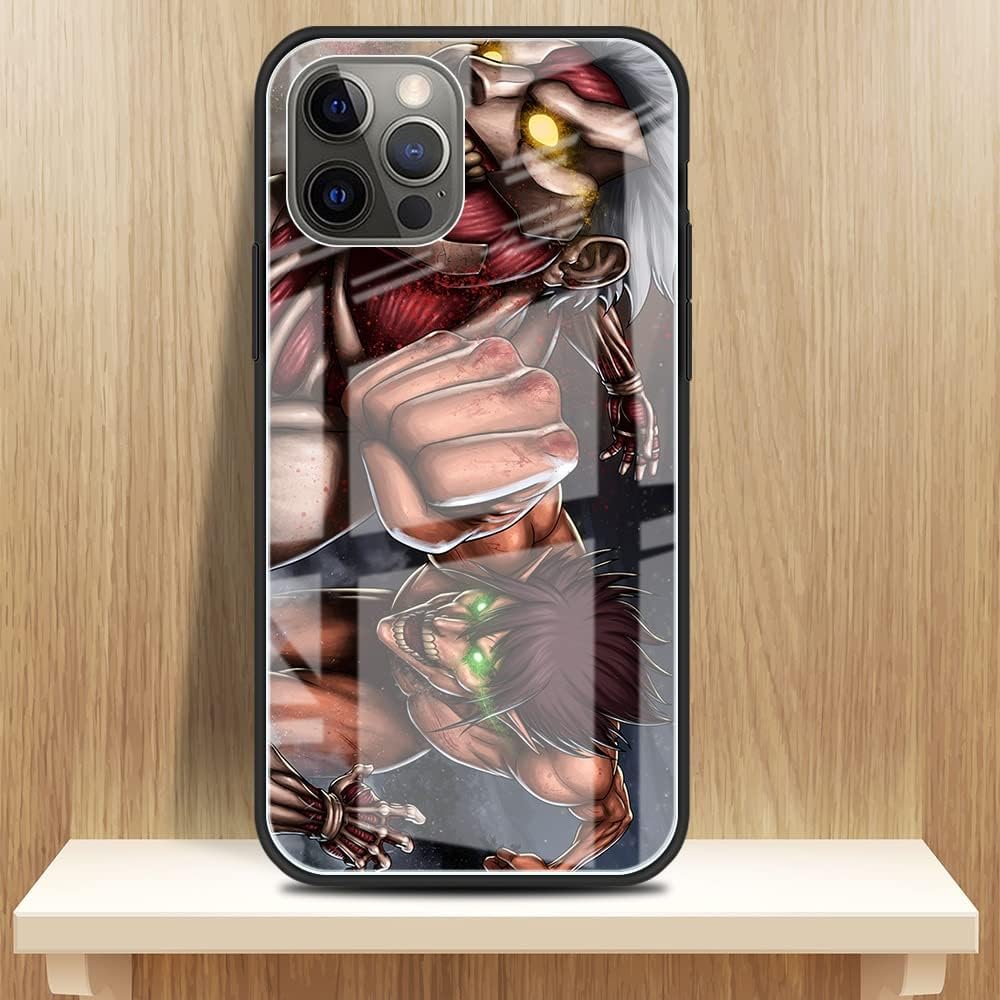 Amazon Com Cartoon Anime Attack Titan Iphone 11 Pro Max Case Anime Cute Eren Yeager Mikasa Phone Case Iphone 11 Pro Max Tempered Glass Cover Case For Iphone 11 Pro Max 9 Anime
