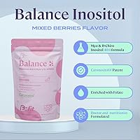 Vista 3 de Inositol Balance - Inositol 40:1 Myo y D-Chiro - Apoya el equilibrio hormonal y la salud ovárica - Suplemento alimenticio en polvo - Sabor a bayas