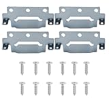Bed Frame Hardware Replacement Parts IKEA 116791 Brimnes Bed Spare Parts Compatible&comma;Big Hardware Parts Bed Support Bracket&lpar;4 mounting Plates&comma;12 Bolts&rpar;