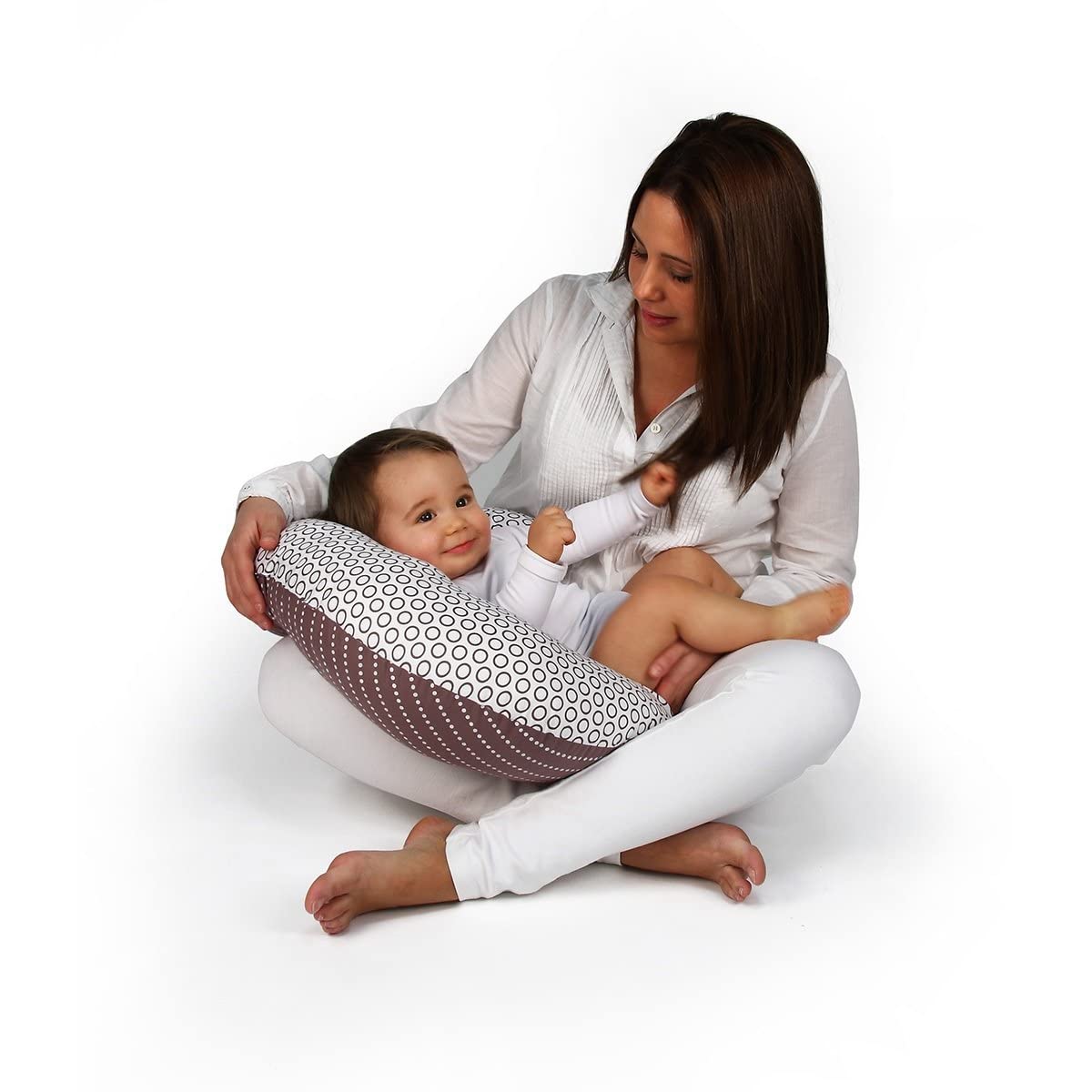 Cambrass -cuscino per i primi mesi del bambino-cuscino allattamento che fornisce comfort e supporto al bambino -Greeny verde 53x45x10 cm
