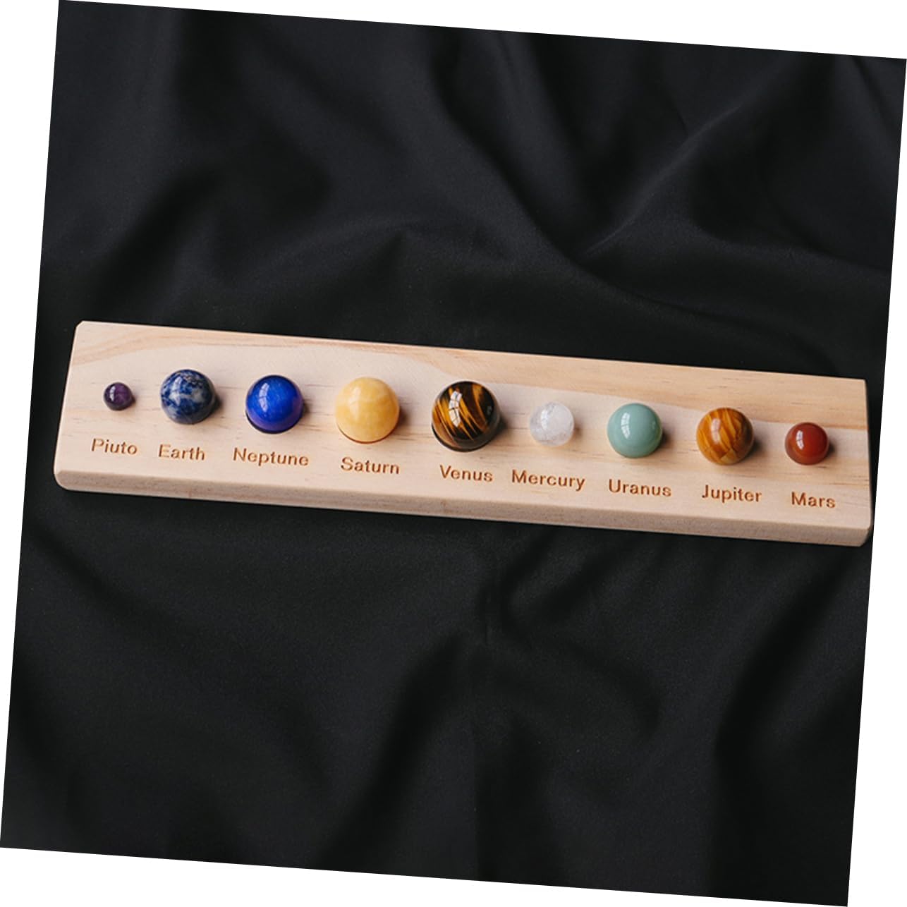 1Set Natural Crystal Ball Planet Marble Ornaments for Home and Office Decor Educational Astronomy Decor and Decorative Spheres