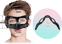 Vista 2 de Protector de nariz para nariz rota, máscaras protectoras para baloncesto y deportes de fútbol, máscara facial ajustable con acolchado de espuma