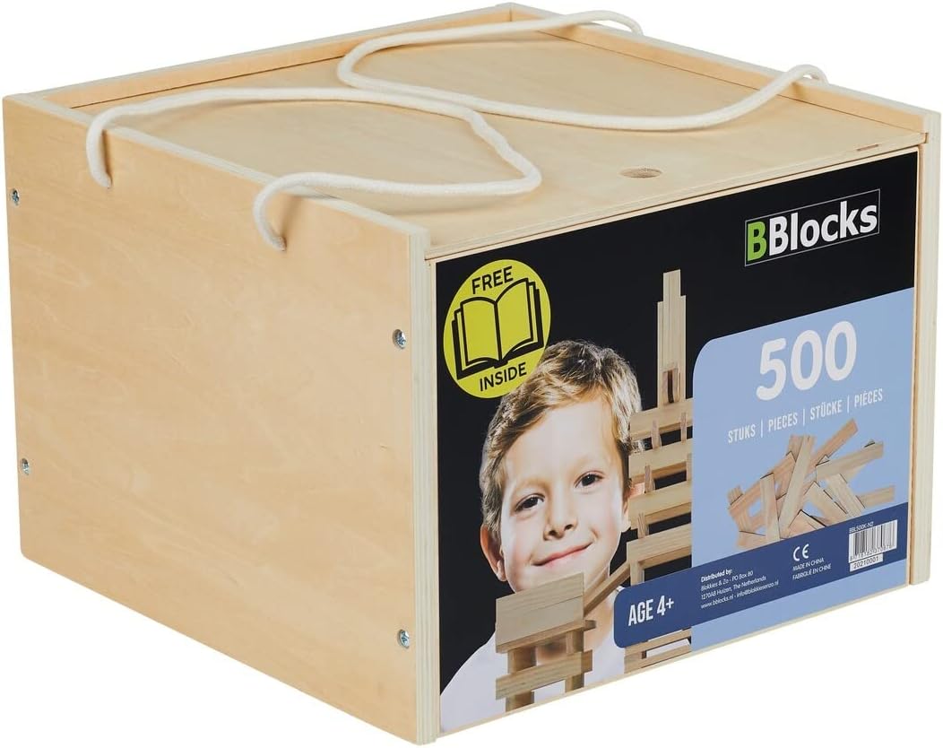 BBlocks Bouwplankjes in Opbergkist, 500dlg.