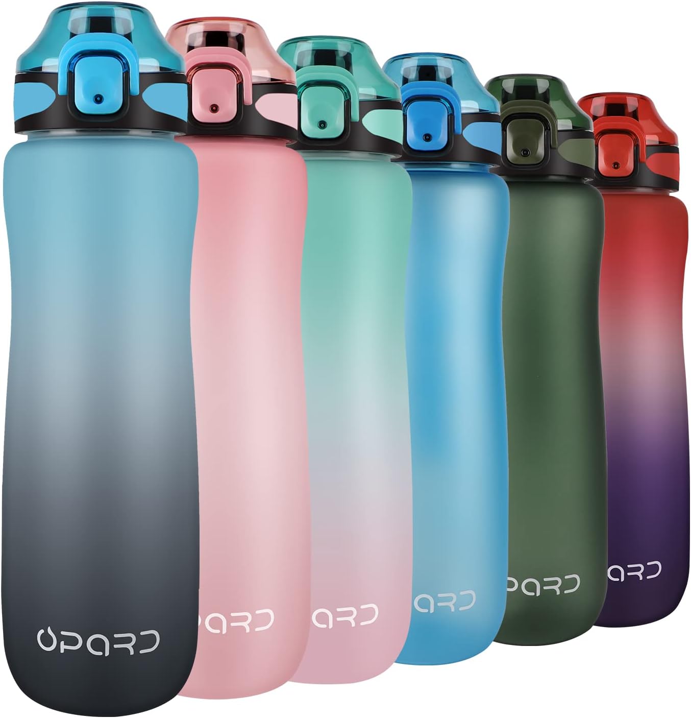Opard 32oz Sports Water Bottle with Motivational Time Marker & Leak
