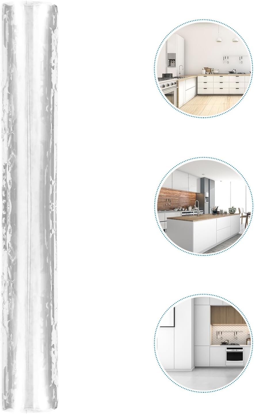 DOITOOL PVC Table Protector Pad 1.5mm Thick Non-Slip Waterproof Desk Pad Mat 45x240cm for Kitchen and Dining Table Cover