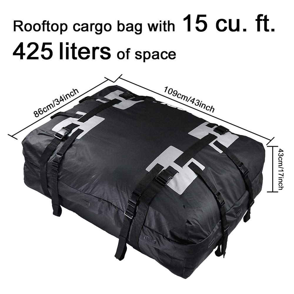Box Auto Borsa da viaggio del bagaglio carrello tetto impermeabile 15 piedi cubici for veicoli con rotaie