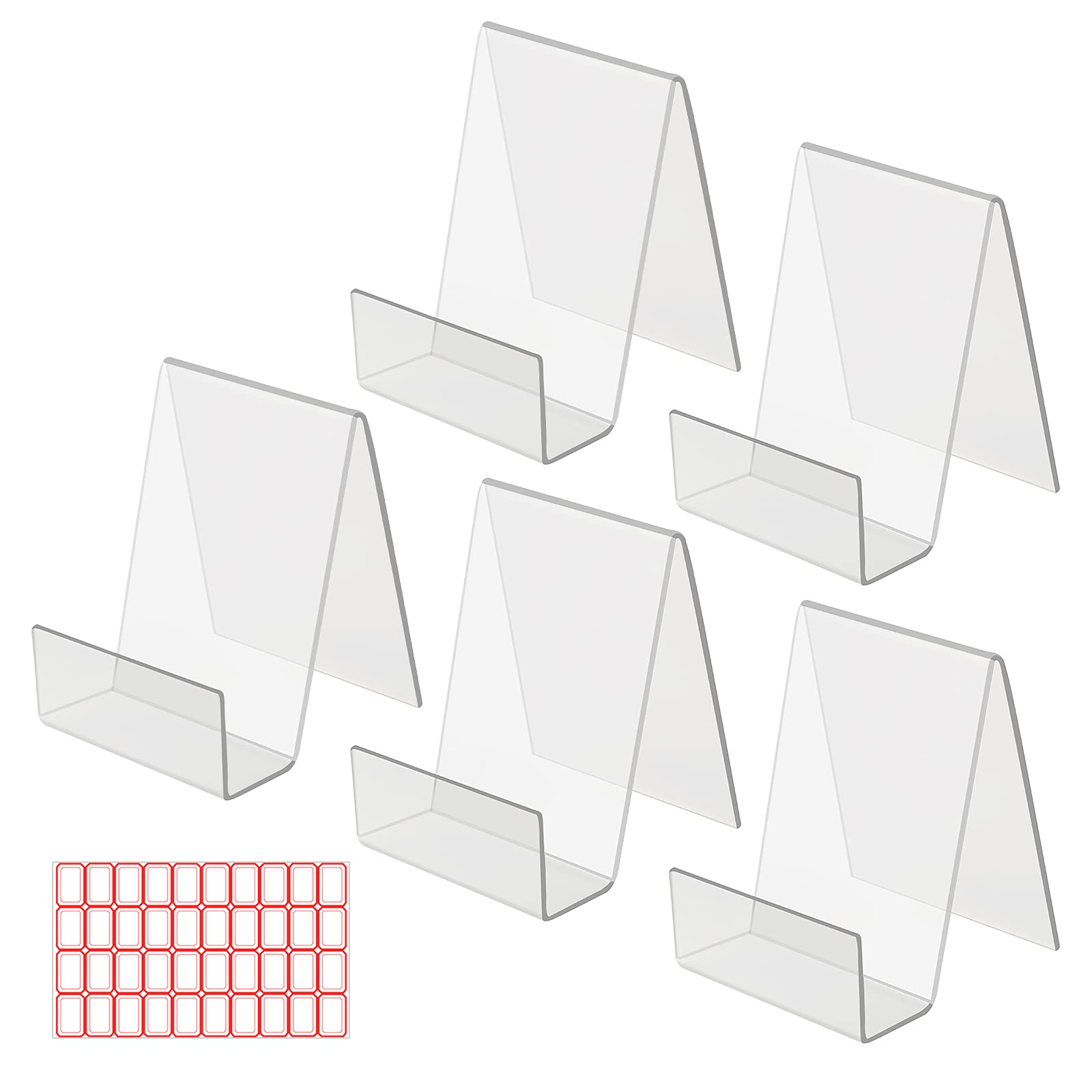Buy CINVEED 5PCS Clear Acrylic Book Stands, Transparent Book Display