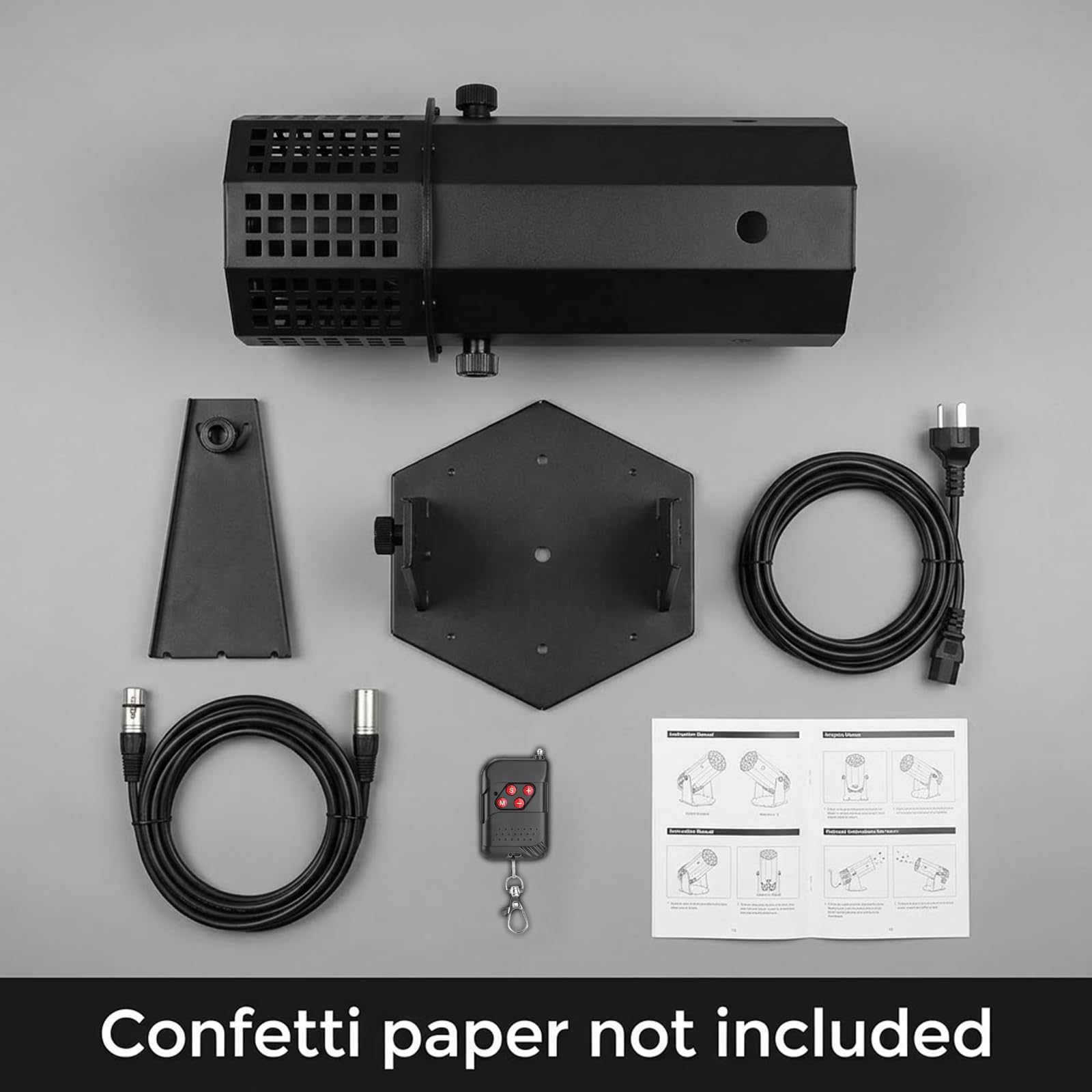 Konfetti-Maschine, professioneller elektrischer Konfetti-Launcher, DMX-Steuerung, digitale Konfettikanone mit Fernbedienung, Konfetti-Shooter für DJ-Party, Nachtclub, Hochzeit, Bühne, Konzert, Event