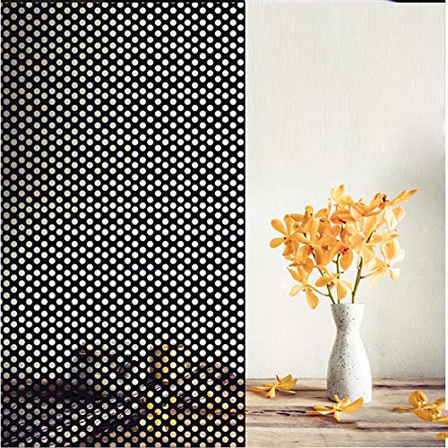Hohofilm SAV0014-0101-122CM200CM@#1205 Perforated Mesh Window Film Self Adhesive Black Dotted One Way Film Privacy Stickers thumb #3