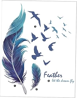 ORFOFE Adesivos de parede decorativos para quarto de crianças decoração de vidro para decoração de quarto de casa decalque decorativo removível voando crianças decoração de sala de estar decalque de parede 3D decalque de sala de estar 3D