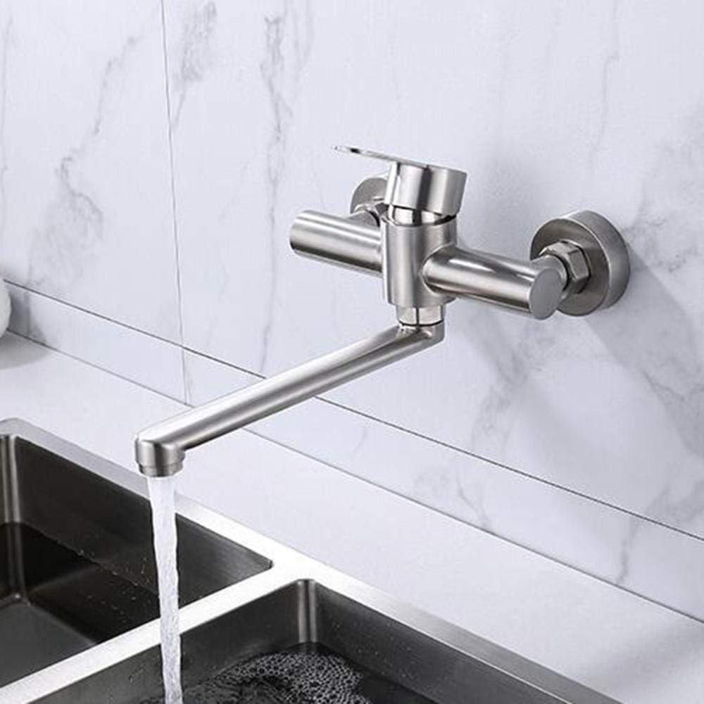 Grifo de cocina de acero inoxidable cepillado con accesorios de montaje 8