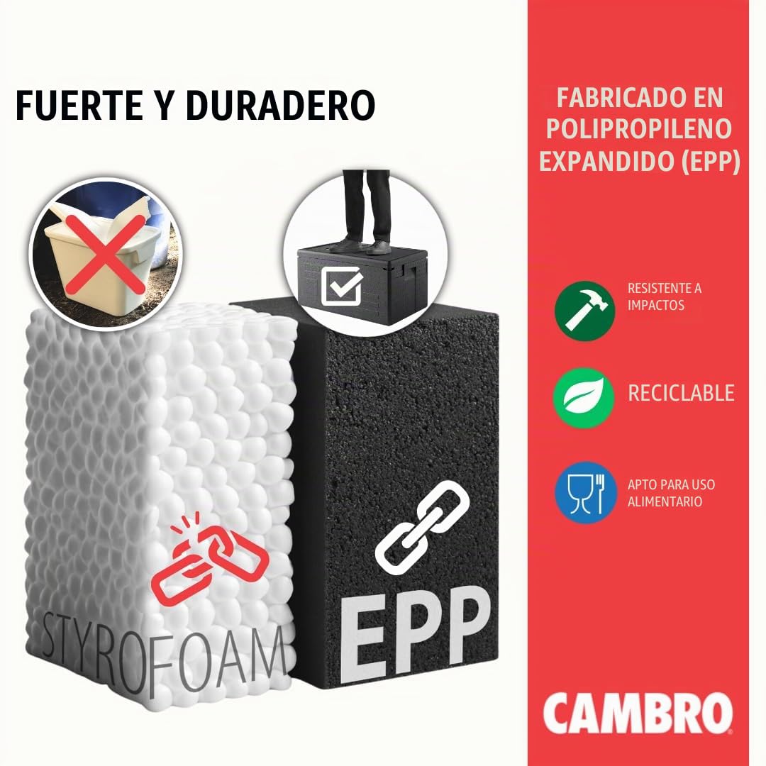CAMBRO - Cam GoBox Contenedor Isotermico, Plástico, Negro, 62,5 x 44 x 64 cm