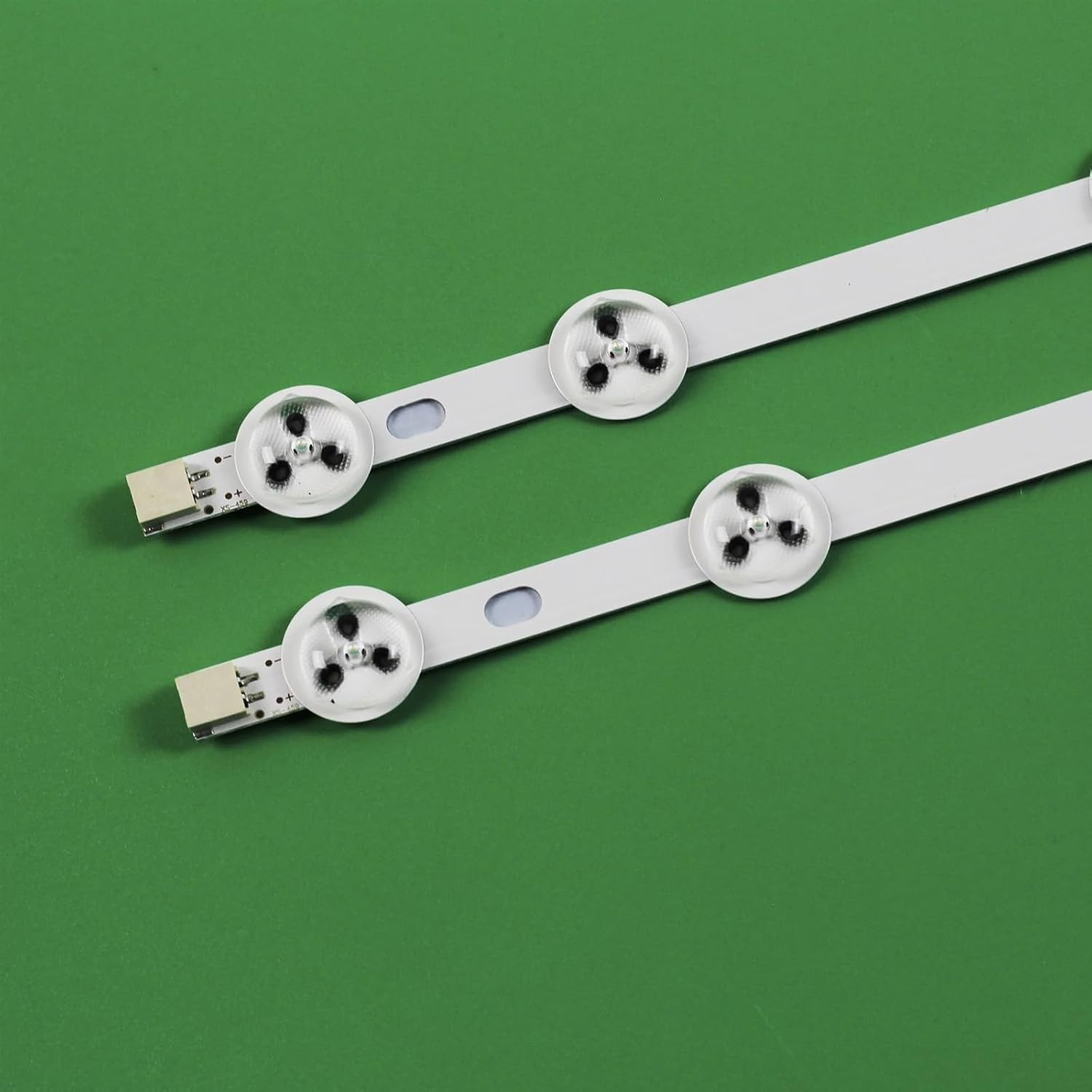 Two AZJSCNBE LED backlight strips on a green background