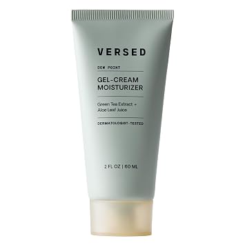 Versed Dew Point Gel Moisturizer For Face - Antioxidant-Rich Gel Cream with Green Tea Extract + Aloe Leaf Juice - Fast Absorbing, Non-Greasy Hybrid Facial Cream for Dry Skin, Vegan 2 fl oz