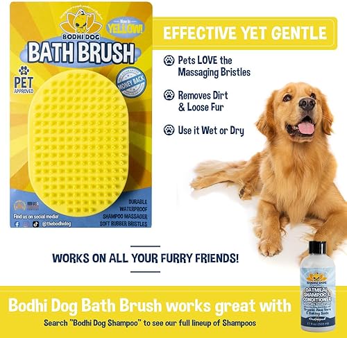 Vista 52 de Bodhi Dog - Cepillo para champú, artículos de ducha y baño para gatos y perros, cepillo de baño de calidad profesional, cepillo para el baño de Azul