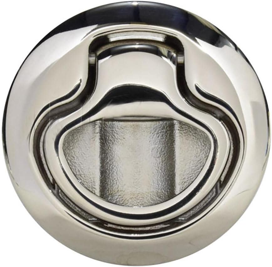 Southco M1-62-8 Push-to-Close Latch, Medium Size, No Restriction, 7-12mm (.275 - .475 in) Door Thickness, 25.5mm (1.00 in) Grip, 316 Stainless Steel, Electropolished